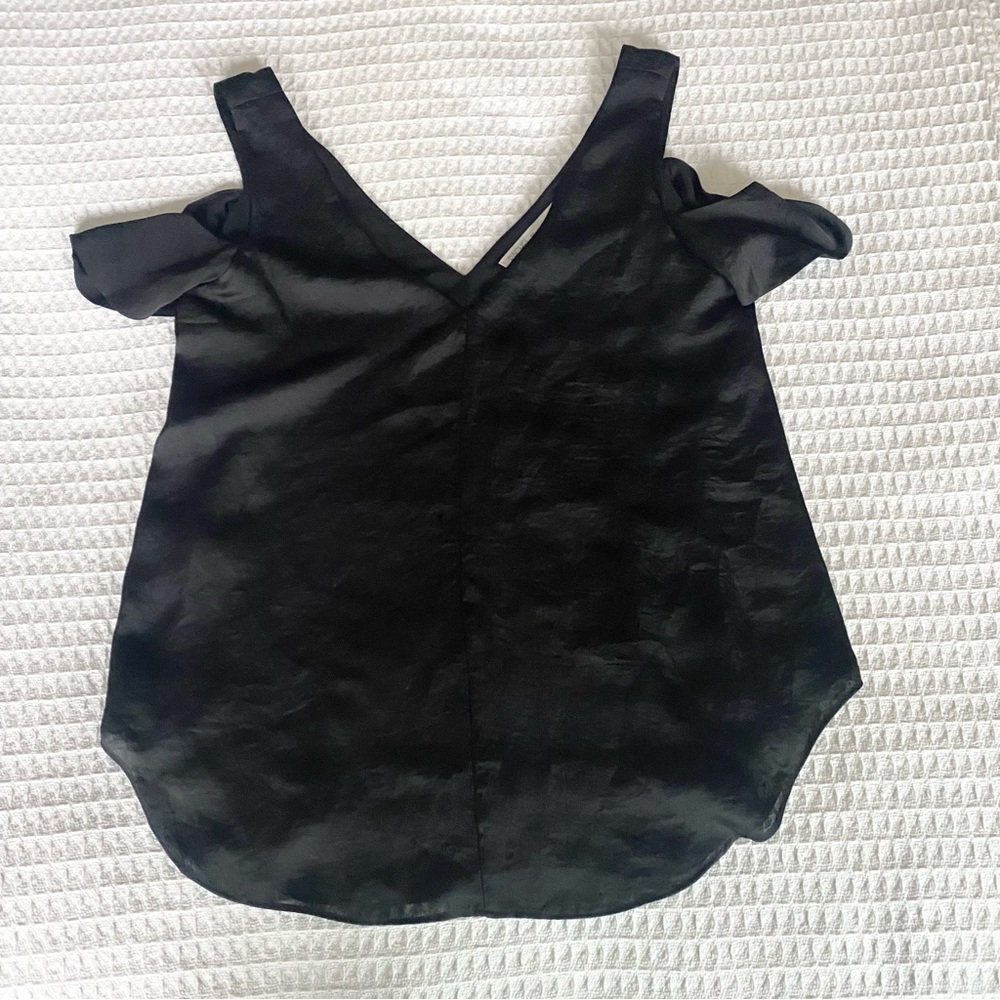 RACHEL Rachel Roy Black Cold Shoulder Blouse